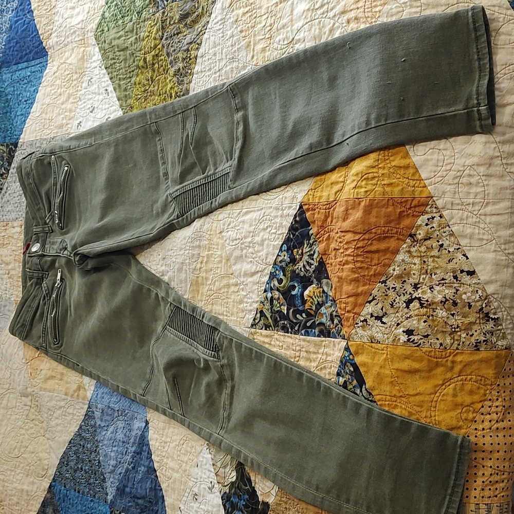 Green Moto Jeans